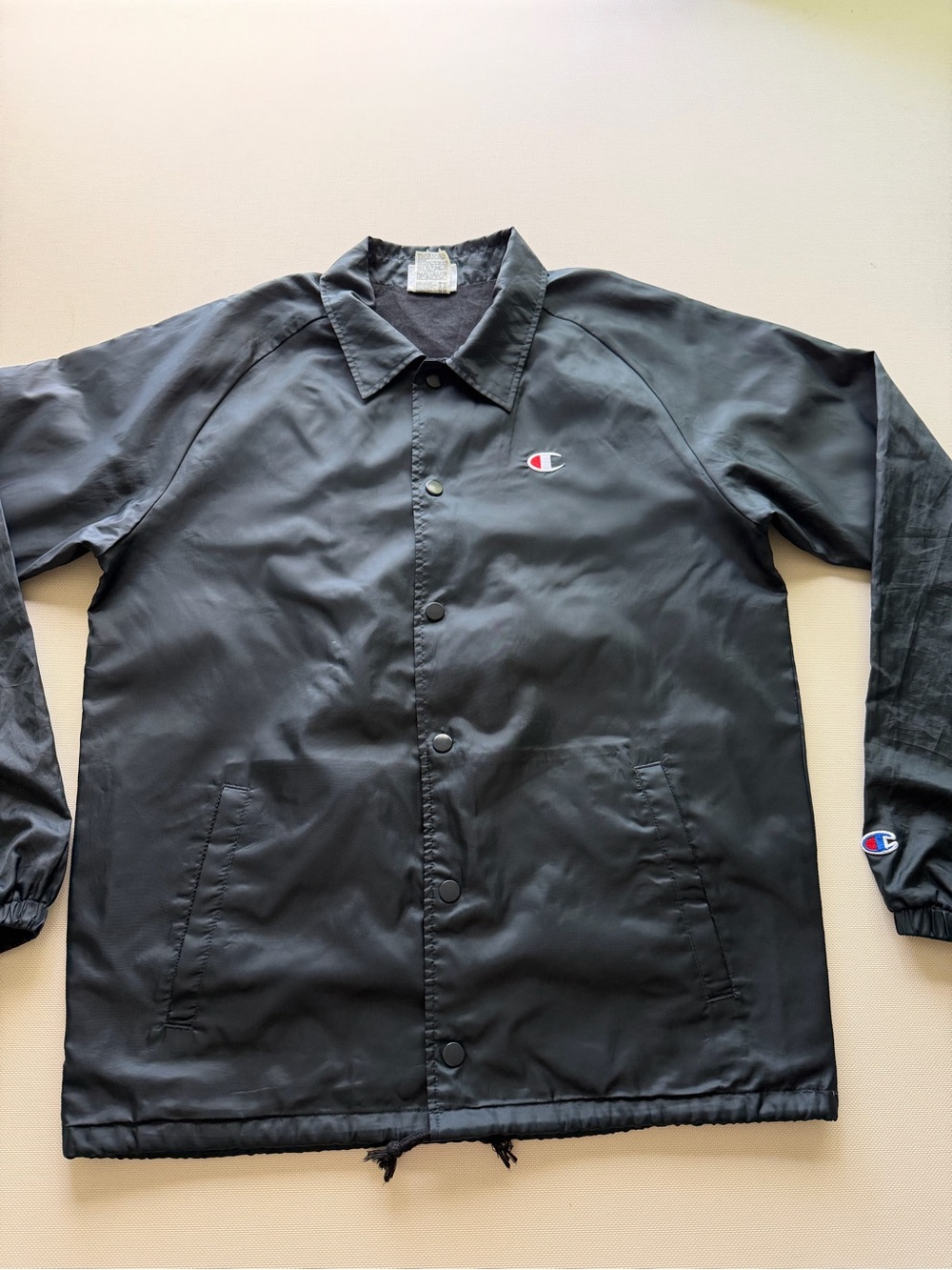 Champion Dark Gray Men's Coach Lightweight Jacket with Logo